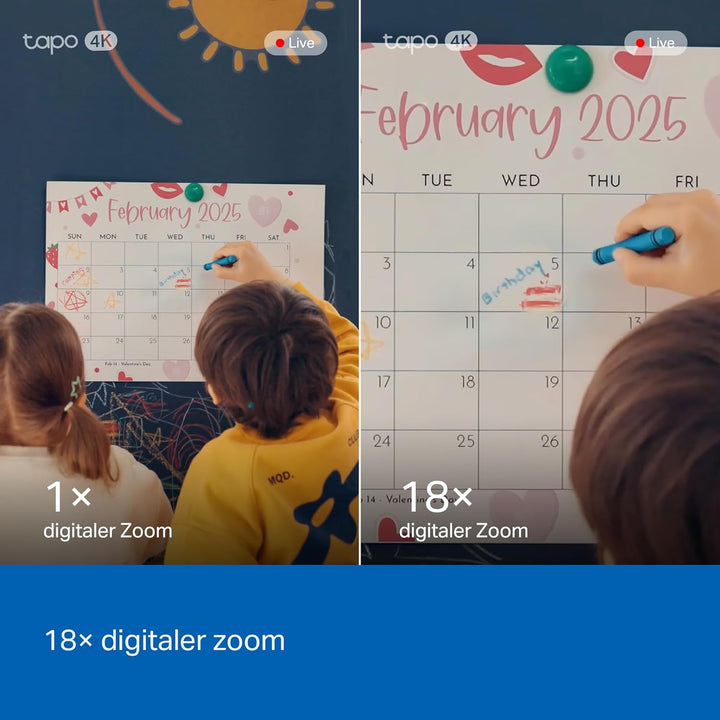 Tapo C260 4K 8MP Überwachungskamera Innen 360°, Lokale KI-Erkennung, Physischer Privatsphärenmodus,
