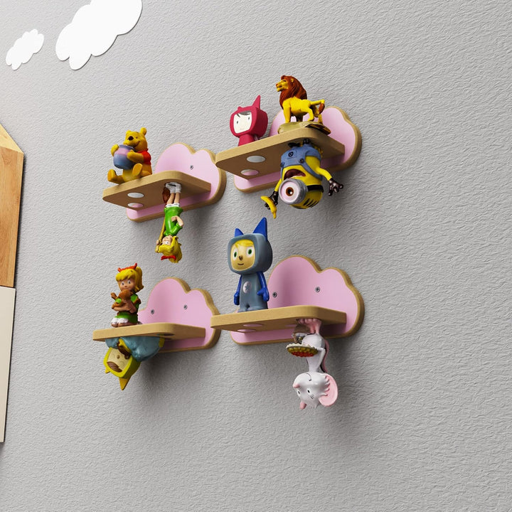 Regal für Toniefiguren, Wandregal für Kinder, Aufbewahrung für Tonies und Tonibox, Kinderregal zur T