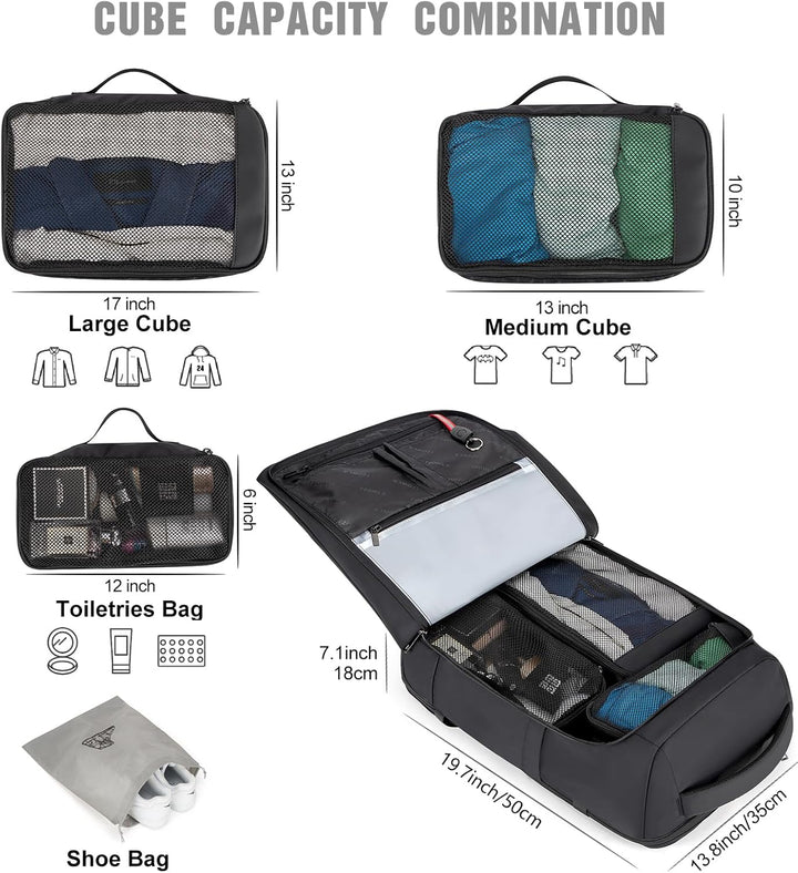 Tzowla ReiseRucksack Laptop Handgepäck Rucksack 40l für Damen und Herren,Fluggenehmigung,Grosses Fas