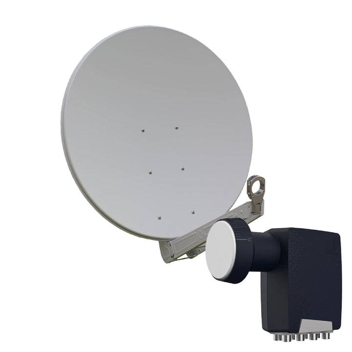 Gibertini OP 85 SE - Alu-Antenne - weiss - 8 Teilnehmer mit Octo-LNB 8 Teiln. mit Octo-LNB Weiss, 8