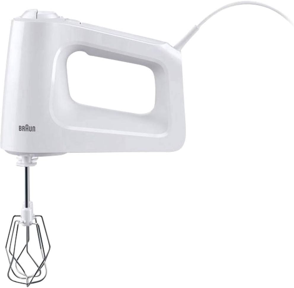 Braun MultiMix 3 HM 3000 Handmixer – Handrührgerät mit 5 Geschwindigkeitsstufen & Turbo-Funktion, in