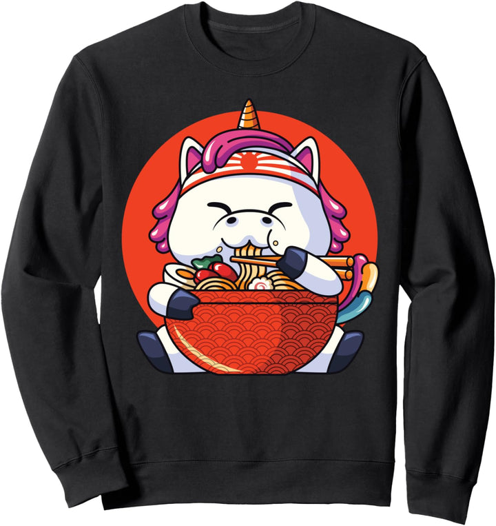 Koreanisch Ramen Einhorn Anime Sweatshirt