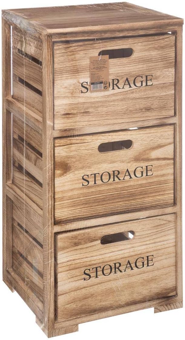 5five - turm 3 türen mit rollen enois cagette cm Beige, cm Beige