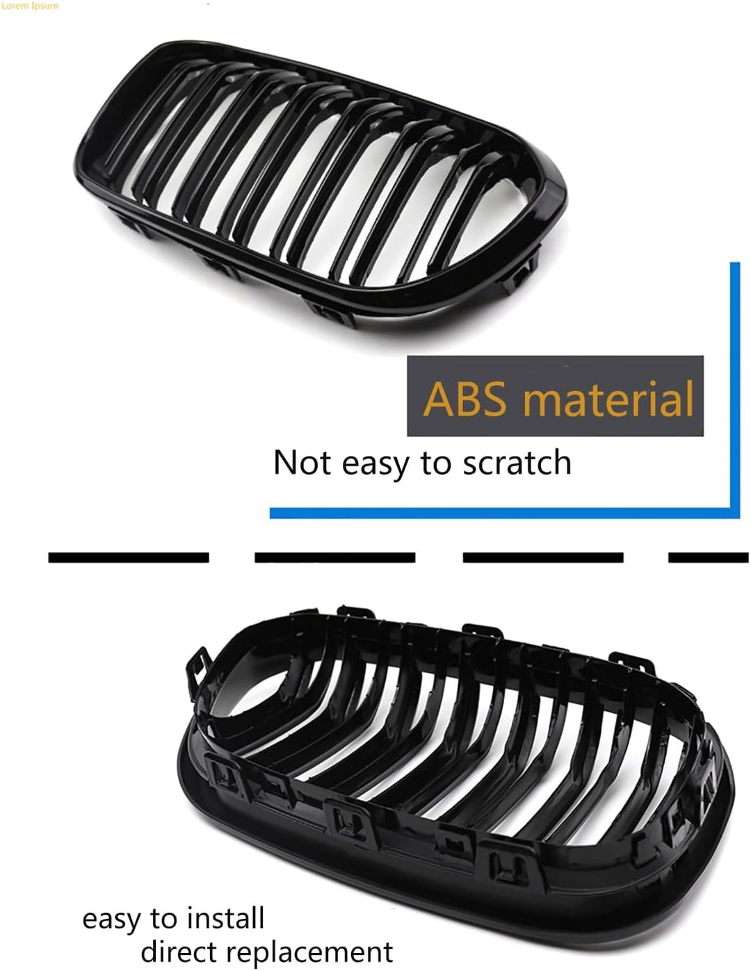 YIUBCZOQI F20 F21 Kühlergrill Passend für BMW 1er F20 F21 120i 118i 125i Nieren Schwarz 1er Kühlergr