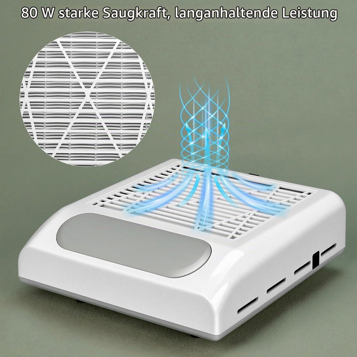 QWORK® 80W Nagelstaubsauger mit Filter, Nagelstaubabsauger für den persönlichen Gebrauch, Nagelstudi