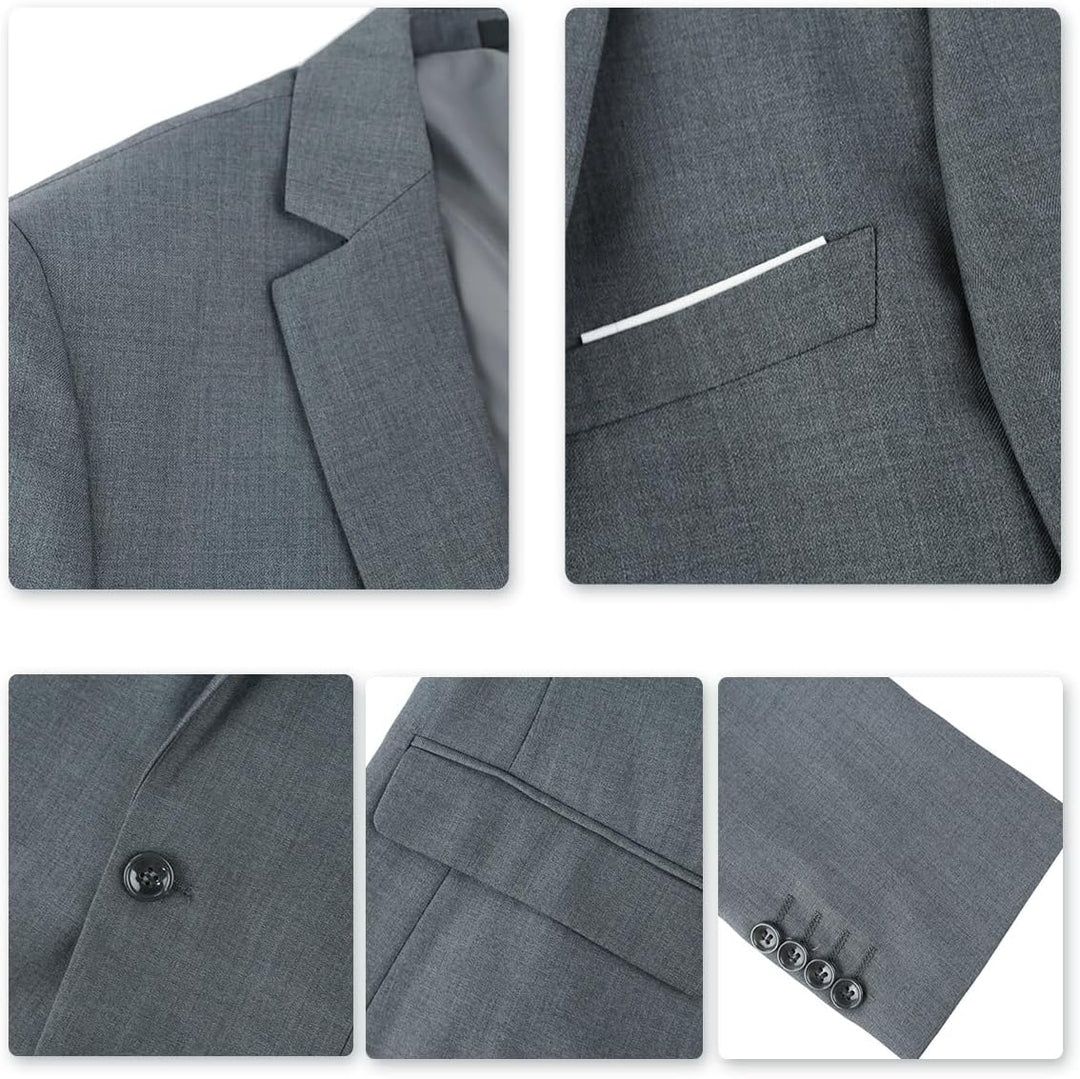 YOUTHUP Herren Anzug Slim Fit 3 Teilig Anzüge für Hochzeit Business Herrenanzug Sakko Anzughose West