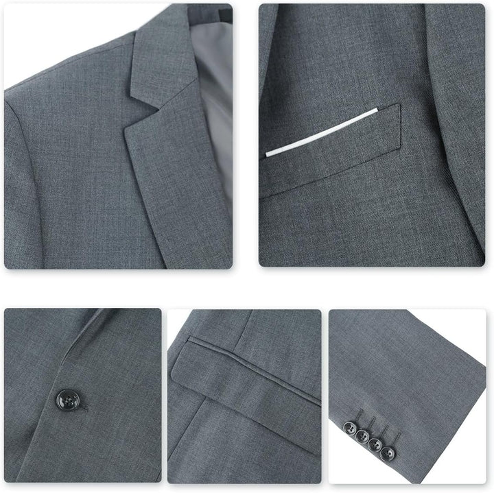 YOUTHUP Herren Anzug Slim Fit 3 Teilig Anzüge für Hochzeit Business Herrenanzug Sakko Anzughose West