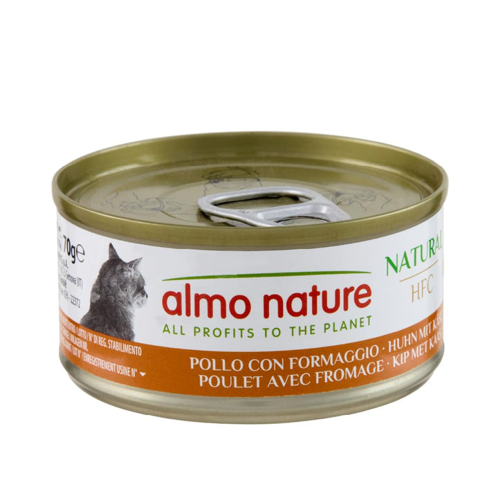 Almo Nature HFC Natural Katzenfutter nass - Huhn mit Käse 24er Pack (24 x 70g) Huhn mit Käse 70 g (2