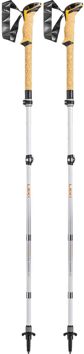 LEKI Cressida FX Carbon AS Stöcke white-mango-silver 100 - 120 cm, white-mango-silver 100 - 120 cm