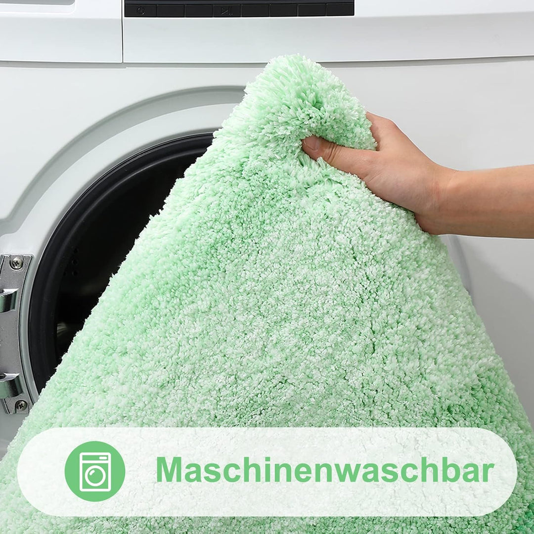 Homaxy Weich Badezimmerteppich 60x90 cm, rutschfest waschbar Badematte Flauschige Hochflor Badteppic