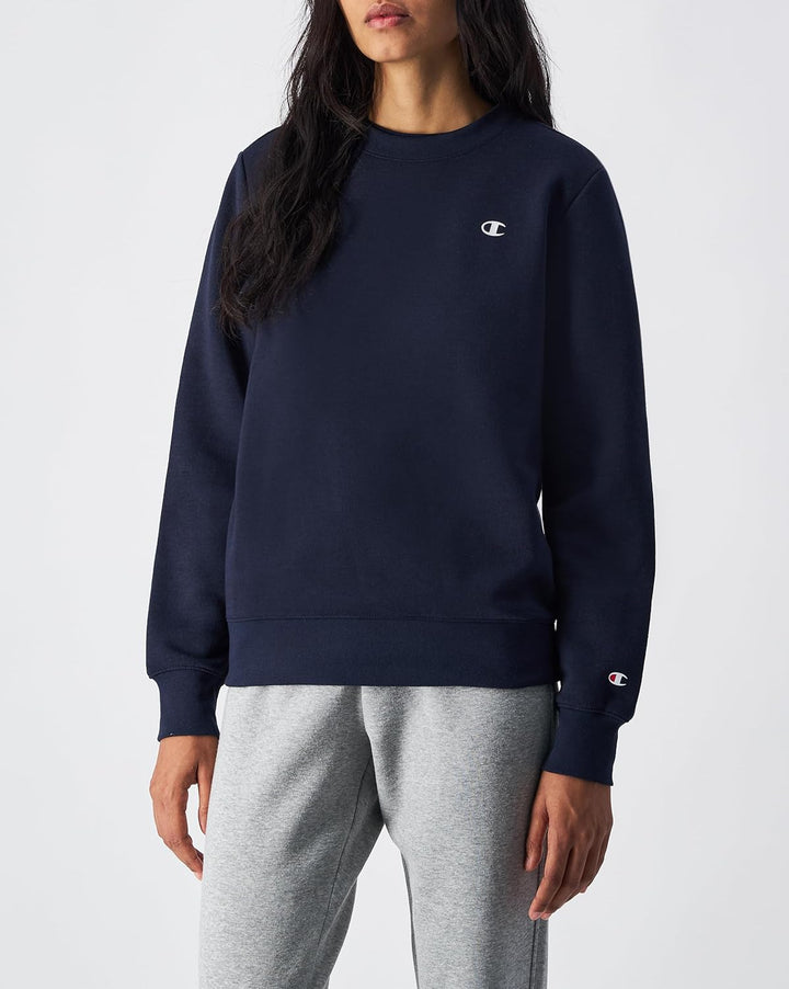 Champion Damen Legacy Basics W - Light Powerblend Fleece Crewneck Sweatshirt M Marineblau, M Marineb