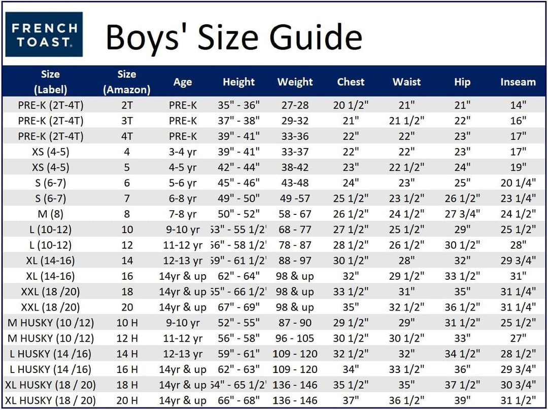 French Toast Jungen Pull-on Twill School Uniform for Kids Shorts 16 Marineblau, 16 Marineblau