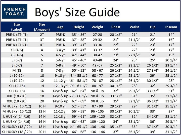 French Toast Jungen Pull-on Twill School Uniform for Kids Shorts 16 Marineblau, 16 Marineblau