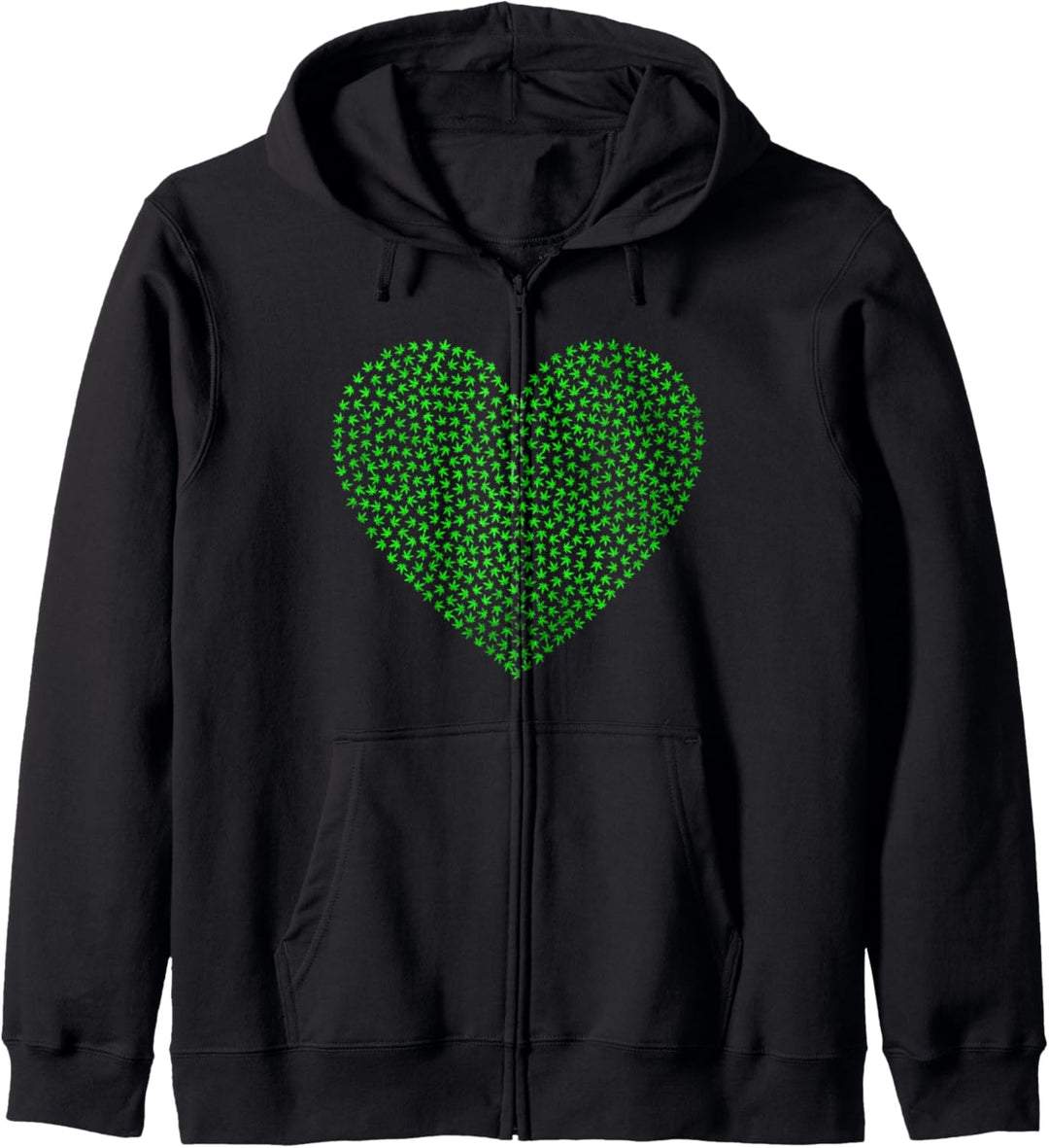 420 Heart Weed Leaf Montage I Love Weed Marijuana 420 Kapuzenjacke