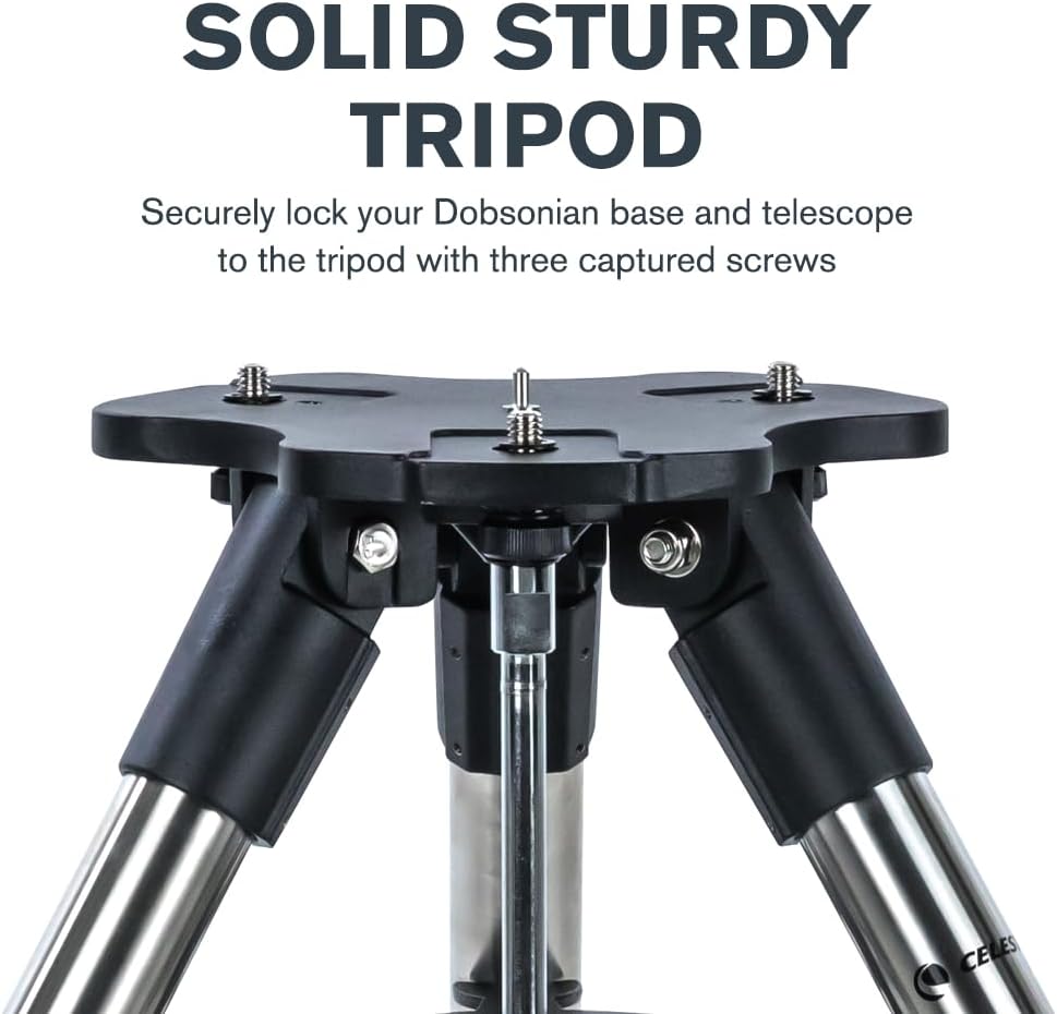 Celestron 93480 Exklusives Stativ für das StarSense Explorer Dobson-Tischteleskop mit Zubehörschale