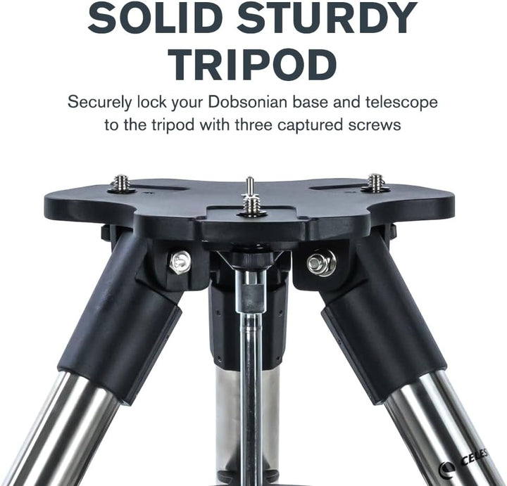 Celestron 93480 Exklusives Stativ für das StarSense Explorer Dobson-Tischteleskop mit Zubehörschale