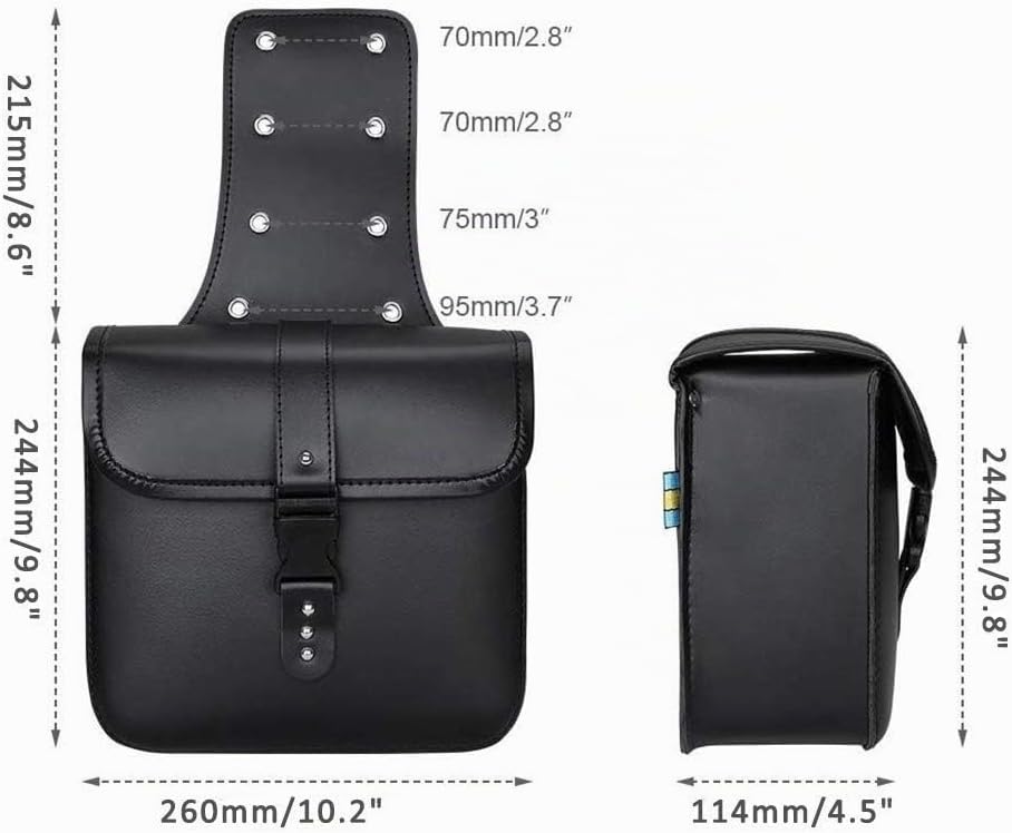 Paar Motorrad Satteltaschen Leder PU wasserdichte abnehmba Satteltasche Werkzeugkasten