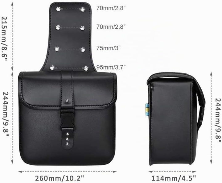 Paar Motorrad Satteltaschen Leder PU wasserdichte abnehmba Satteltasche Werkzeugkasten