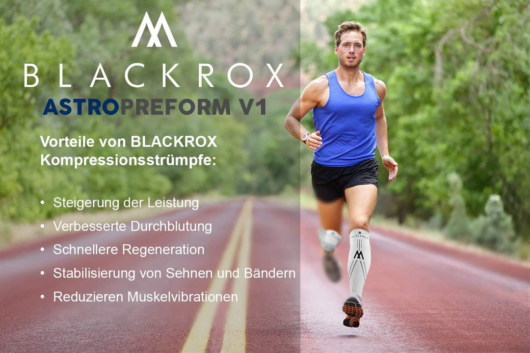 BLACKROX Kompressionsstrümpfe Sport Astropreform Kompressionssocken Vergleichssieger Sportkompressio