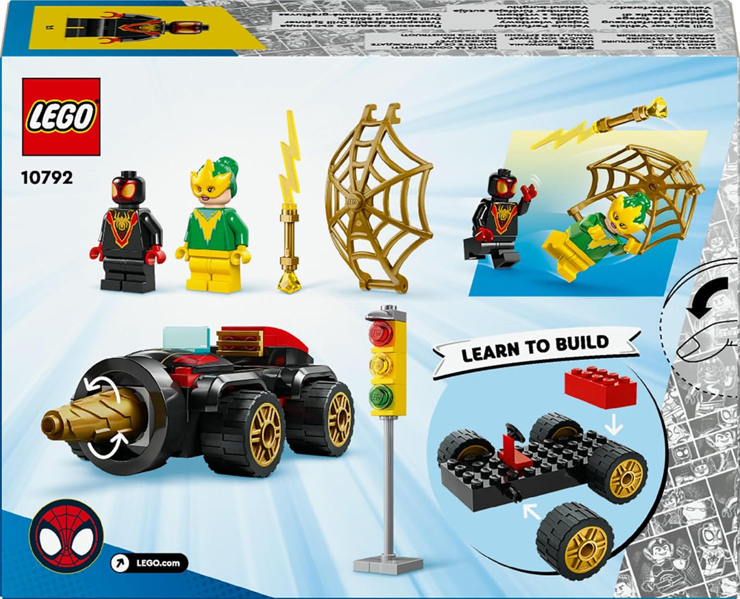 LEGO Marvel Spidey und Seine Super-Freunde Spideys Bohrfahrzeug Spielzeug mit Spider-Mans Auto und 2