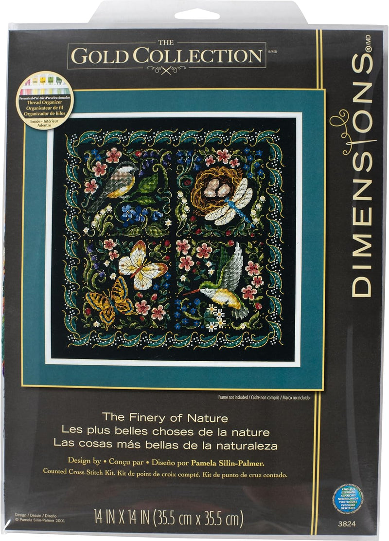 Dimensions 3824 Gold Collection The Finery of Nature Kreuzstich-Set, 35,6 x 35,6 cm, mehrfarbig, Bau