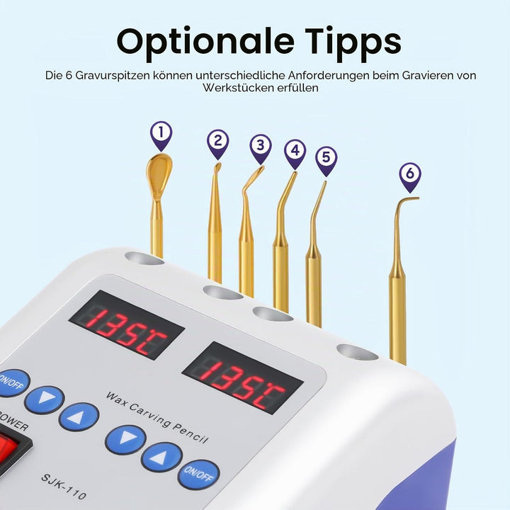 Digital Elektrisch Waxer Maschine, AC 240V 20W Modellier Dental Wachs Gerät Tranchiermesser Wachsmes