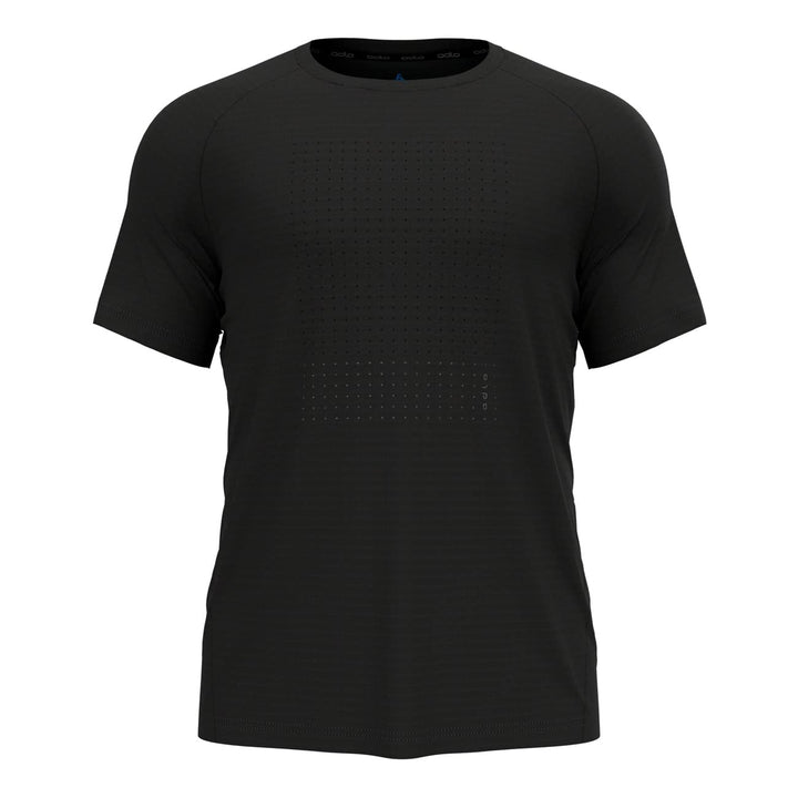 Odlo Herren Essential Print_313752 Kurzarm Laufshirt, Schwarz