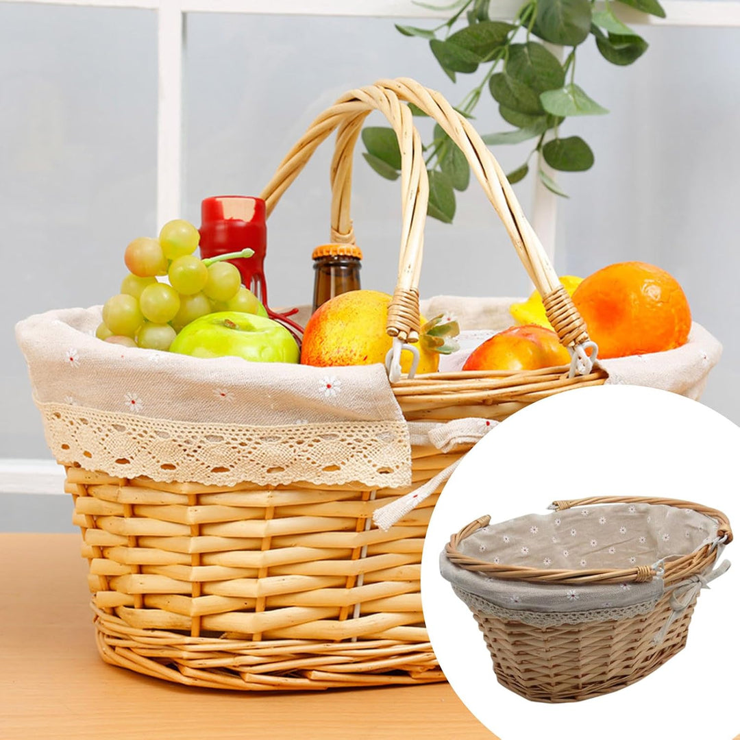 Osterkörbchen Mit Henkel, Kinder Blumenmädchen Korb, Geflochtener Geschenk Korb Klein, Osternest Auf