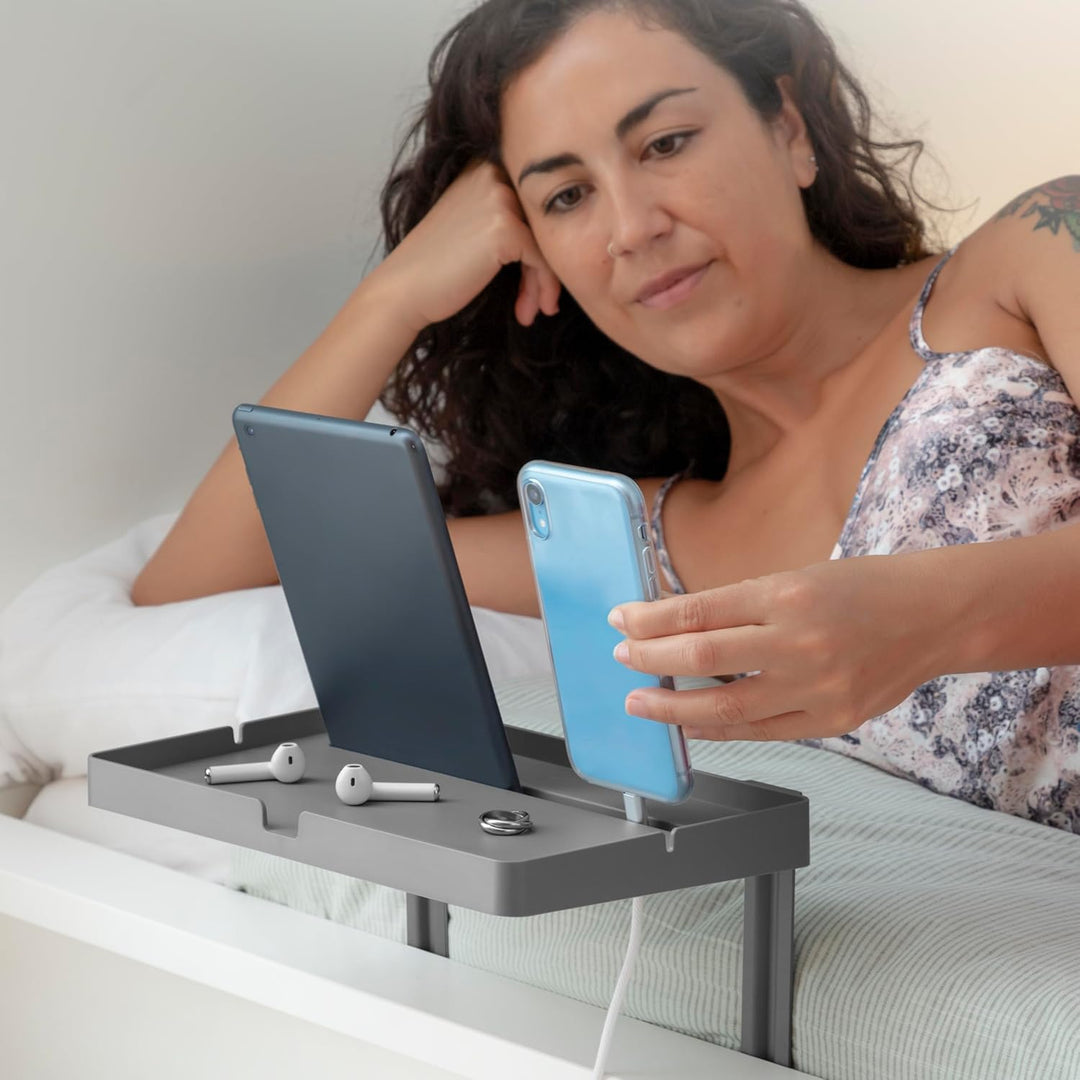 InnovaGoods® Universal Bettregal für das Bett, vielseitig einsetzbar mit 3 Regalen, verstellbar, fal