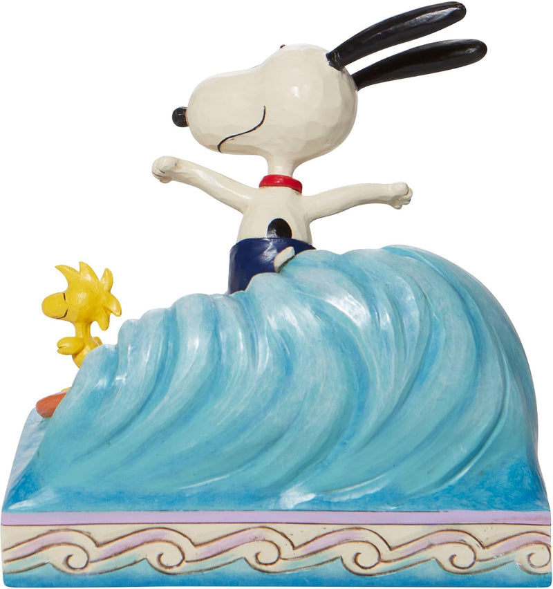 Enesco Jim Shore Peanuts Snoopy und Woodstock Surf-Figur, 14 cm, mehrfarbig