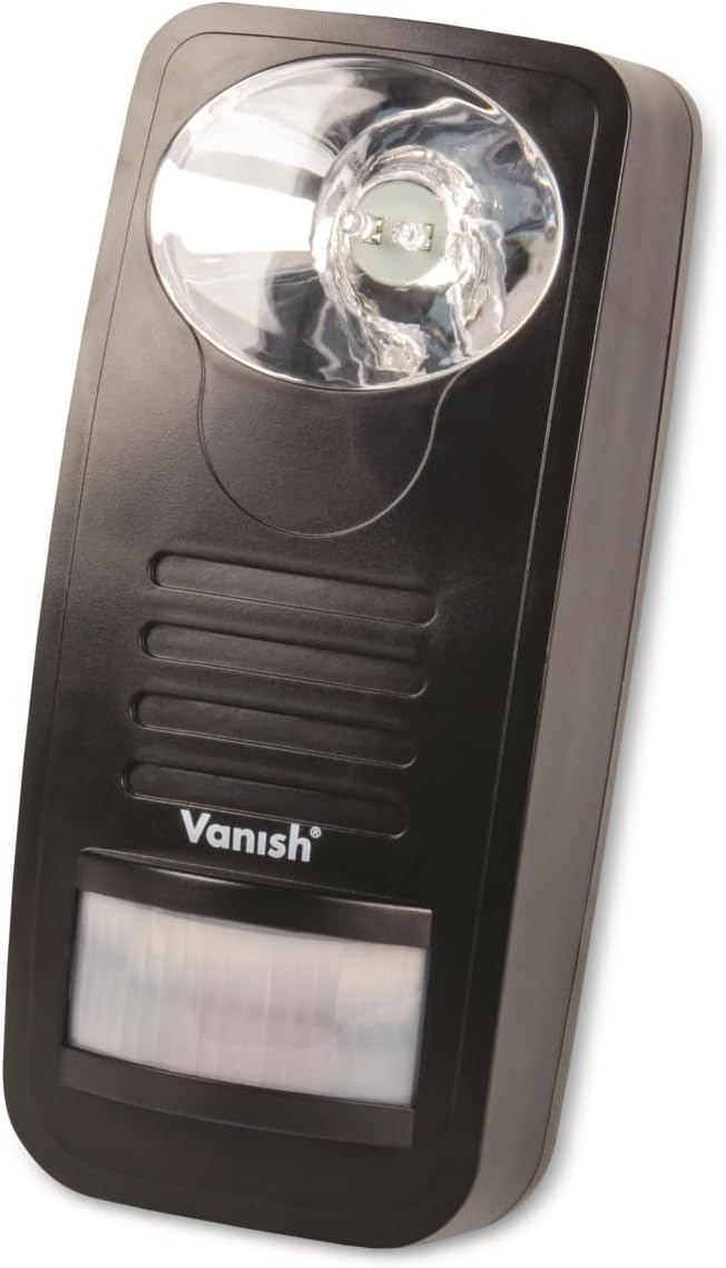 Vanish Wildvertreiber WVT-1, LED-Licht & UKW-Radio, PIR-Bewegungssensor, IP54 Single Wildvertreiber,