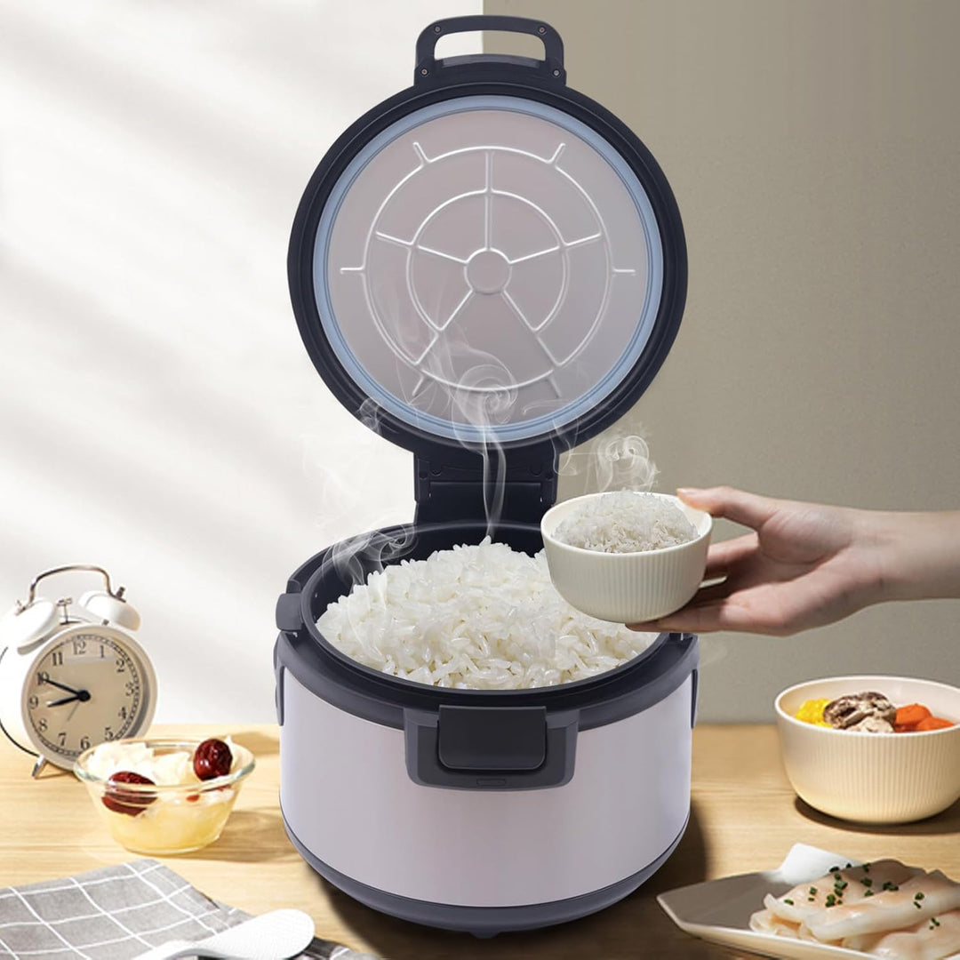 19L Reiskocher Rice Cooker Edelstahl, Elektrisch mit effizienter Warmhaltefunktion für Gastronomie,