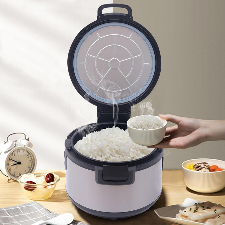 19L Reiskocher Rice Cooker Edelstahl, Elektrisch mit effizienter Warmhaltefunktion für Gastronomie,