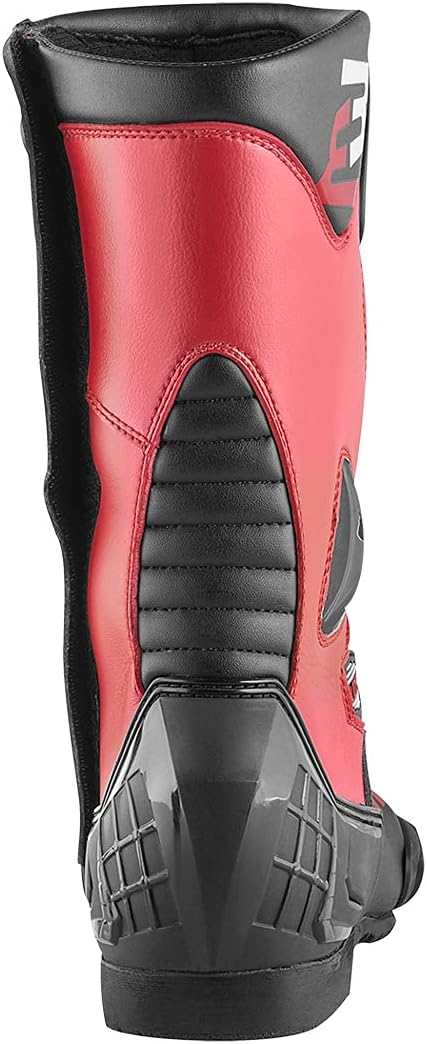 Bogotto Losail Motorradstiefel, schwarz/rot, 40 40 EU Schwarz Rot, 40 EU Schwarz Rot