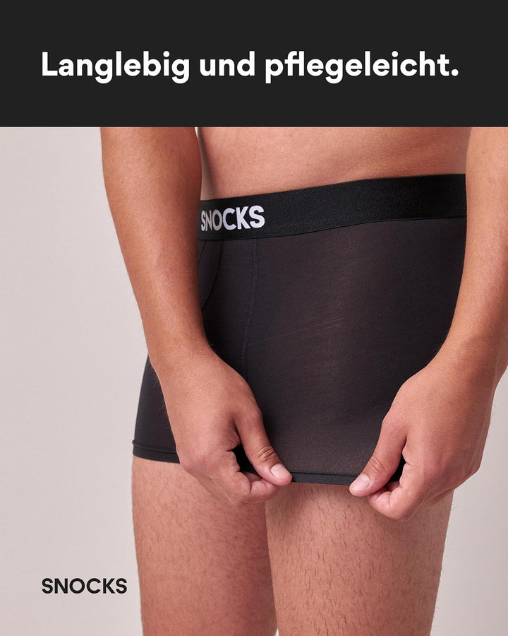 Snocks Premium Boxershorts Herren aus weichem Lenzing Modal (3er Pack) - Ultraleichte und Atmungsakt