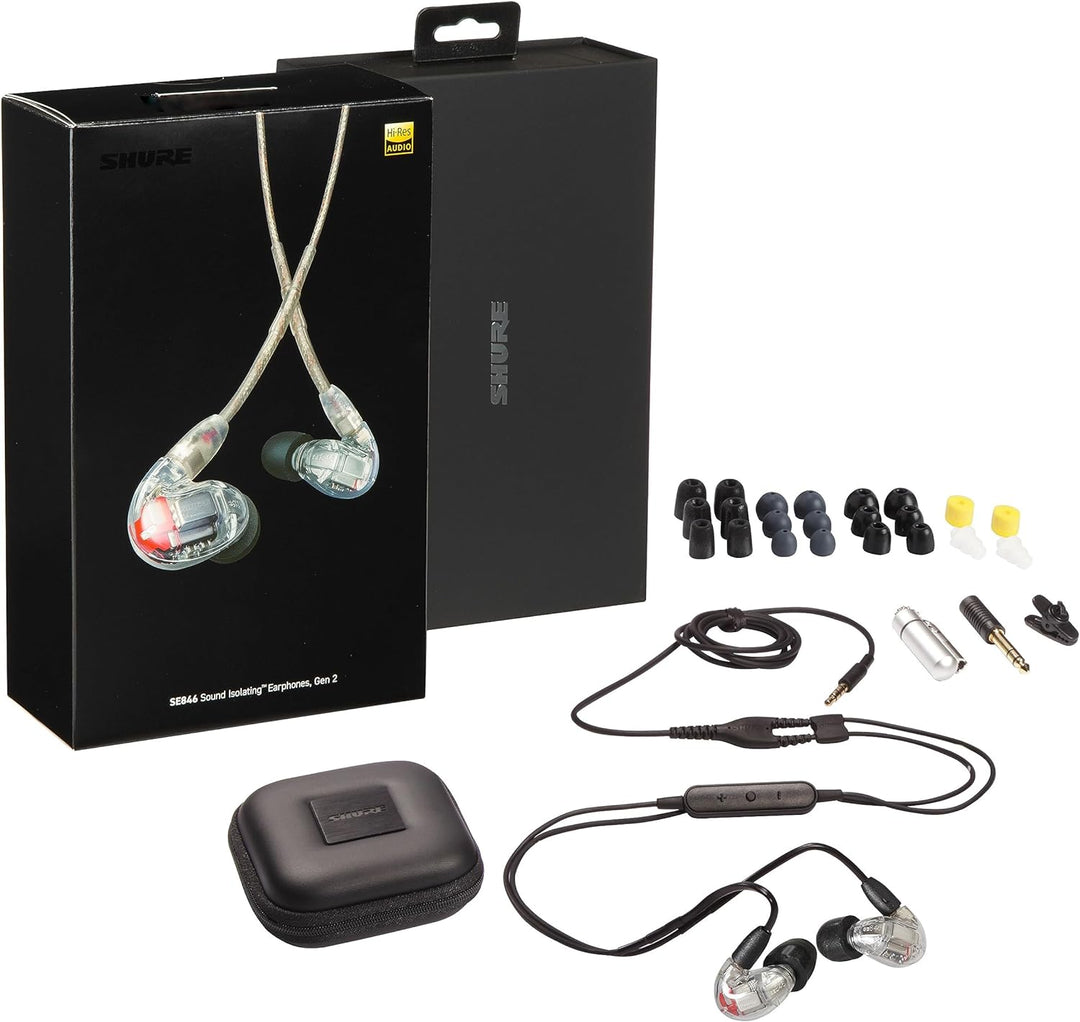 Shure SE846 Kabelgebundene Sound Isolating Ohrhörer, hochauflösender Klang, Vier Treiber, anpassbare