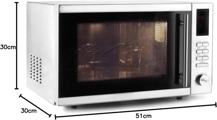 LACOR Mikrowelle mit Plattenspieler und Grill, 25l, Silber Einheitsgrösse, Einheitsgrösse
