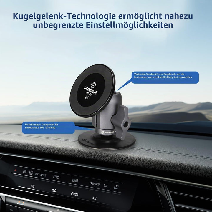 FANAUE Verbindungsarm mit Klebende Kugelkopfbasis Kompatibel mit RAM Mount B Grösse 1" Kugelkopf Ada