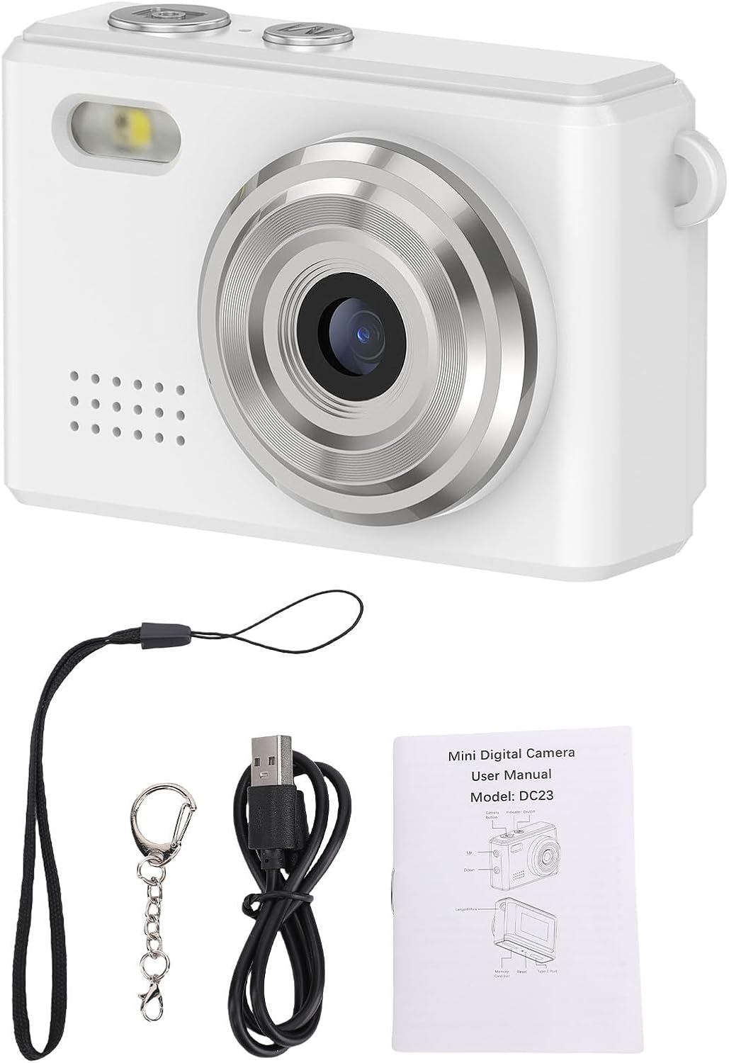 Annadue Keychain Digitalkamera 1080P 12 MP mit 0,96 Zoll Display, 6 Filtern, LED Licht, Tragbarer Re