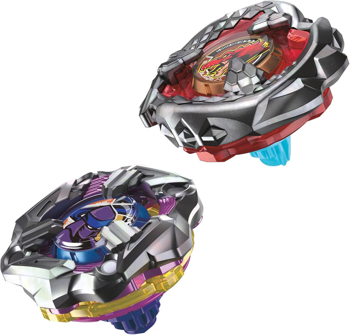 Hasbro Beyblade X Beat Tyranno 4-70Q &amp; Knife Shinobi 4-80HN Dual Pack, Set BEAT TYRANNO &amp; KNIFE SHIN