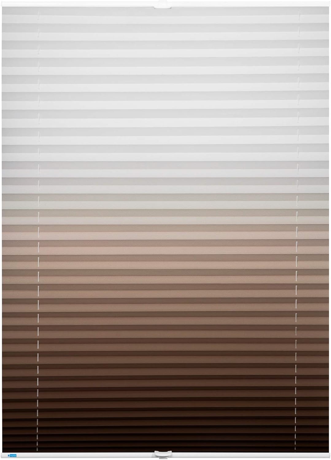 K-home Klemmfix-Plissee Farbverlauf Braun 80cm x 130cm (B x L) 80 x 130 cm Braun, 80 x 130 cm Braun