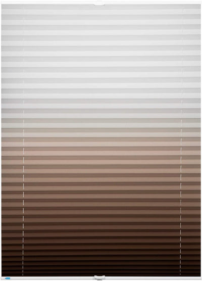 K-home Klemmfix-Plissee Farbverlauf Braun« 95cm x 130cm (B x L) 95 x 130 cm Braun, 95 x 130 cm Braun