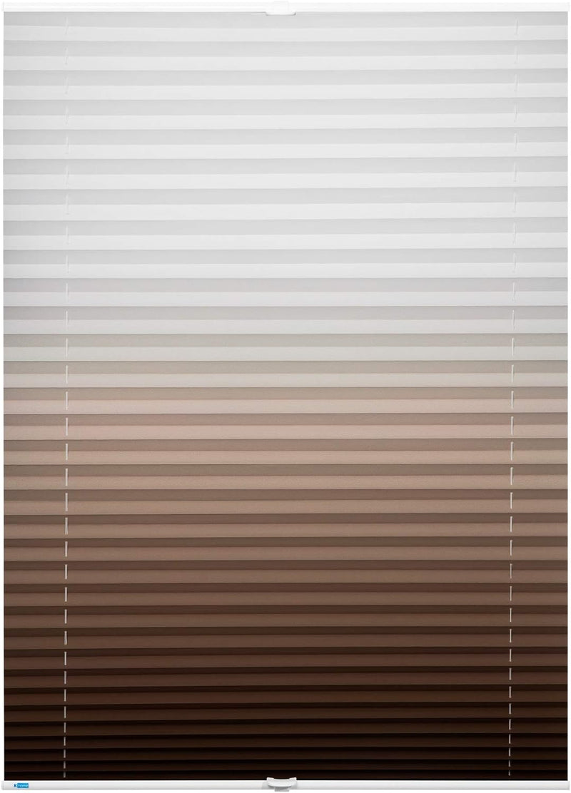 K-home Klemmfix-Plissee Farbverlauf Braun« 95cm x 130cm (B x L) 95 x 130 cm Braun, 95 x 130 cm Braun