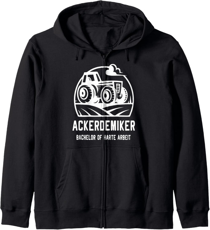 Bauer Geschenk Traktor Bachelor of harte Arbeit Ackerdemiker Kapuzenjacke
