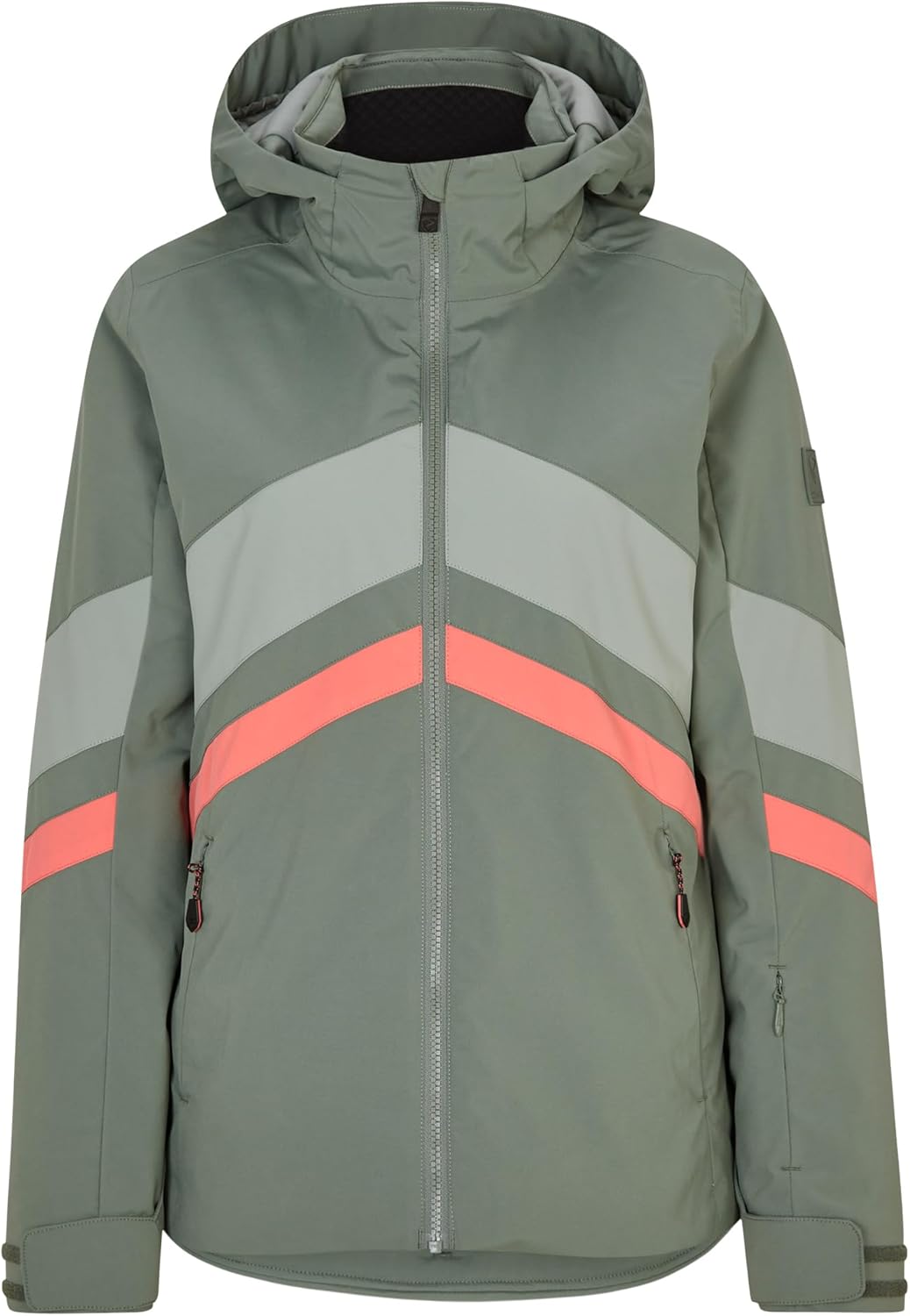 Ziener Damen Telia Ski-Jacke/Winter-Jacke | warm, atmungsaktiv, wasserdicht (1er Pack) 34 green mud,
