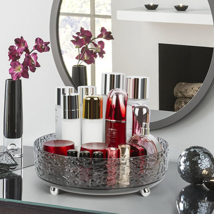 CECOLIC Lazy Susan 360° drehbarer Make up Organizer, 28 cm Parfüm Organizer Tablett, drehbarer Hautp