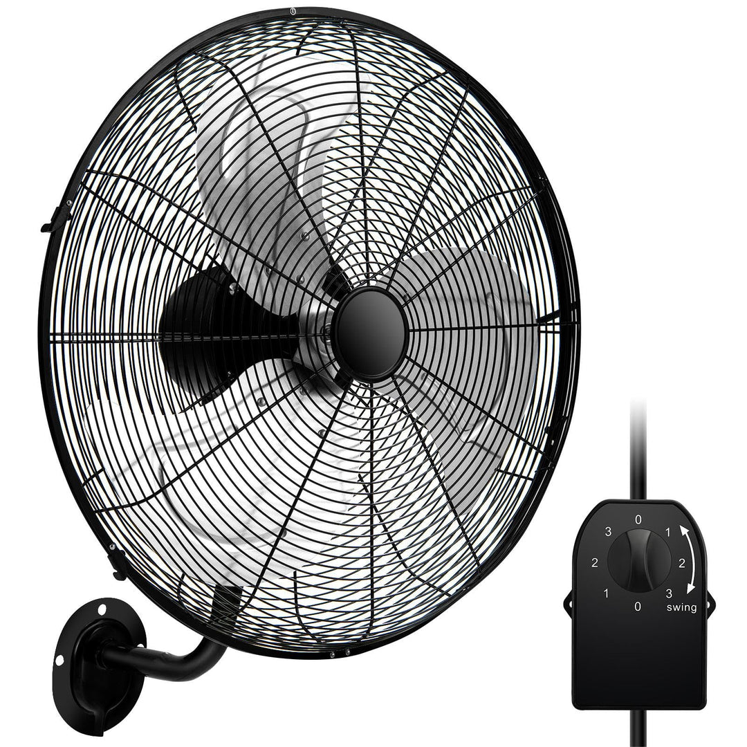 SOARS Wandventilator Ø56cm, 120W Ventilator Wand mit 3 Geschwindkeitsstufen, 30°Vertikalwinkel & aut