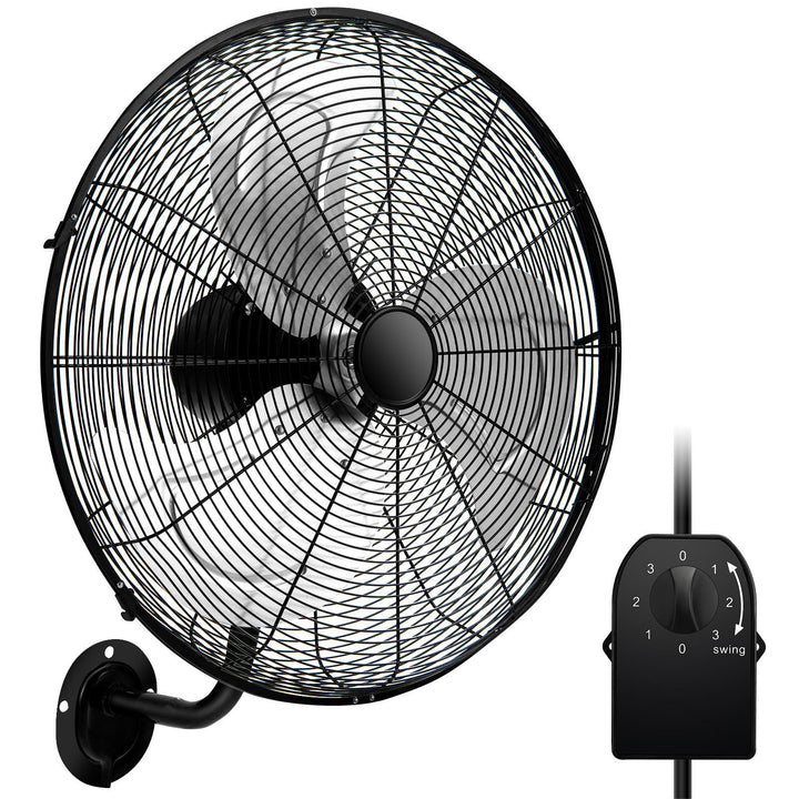 SOARS Wandventilator Ø56cm, 120W Ventilator Wand mit 3 Geschwindkeitsstufen, 30°Vertikalwinkel & aut