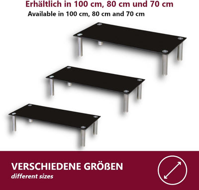 Euro Tische TV-Board TV-Rack Glas in 3 verschiedenen Grössen & Farben - perfekt geeignet als Fernseh