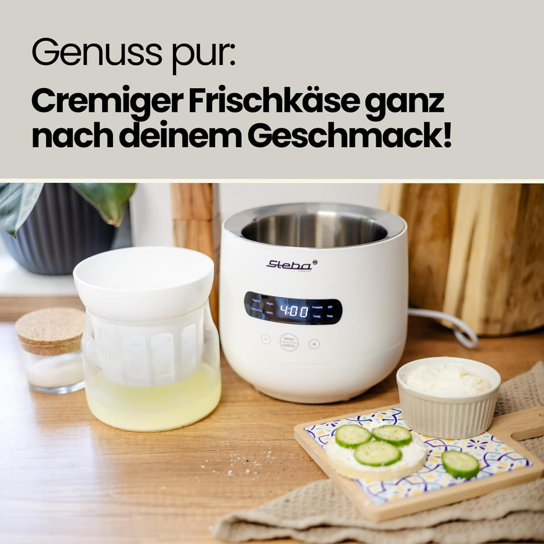 Steba Joghurt-Maker, 1 Joghurtglas mit 2 l Volumen, 1 Joghurtglas mit 1,3 l Volumen, 5 Automatikprog